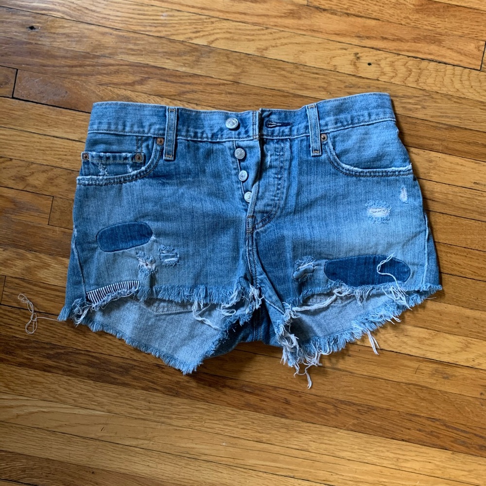 Levi’s 501 Patchwork ButtonFly Shorts Size 28
